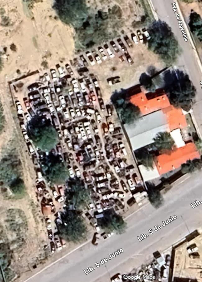 Vista satelital del yonke Gocha desde Google Maps